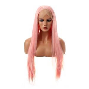 Unique Bargains Women Long Straight Hair Lace Front Wigs with Wig Cap 24" 21" - 23" 1PC - 1 of 4