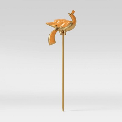 Iron and Aluminum Bird Pot Stake Orange - Opalhouse™