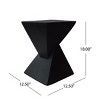 Modern Concrete Side Table with Twisted Hourglass Shape, Hand-Painted Finish and Lightweight Durable Structure-The Pop Home - 4 of 4