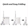 Viviendo 65L Foldable Shopping Trolley Cart Portable Grocery Basket Climbing Wheel with Top Cover - 2 of 4