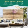 TUYOHW Metal Privacy Screen Outdoor, Decorative Privacy Panels, Freestanding Privacy Screen for Patio, Garden, Pool (White Square) - 3 of 4