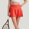 Anna-Kaci Active Women's High Waist Flare Tennis Skirt with Contrast Piping and Flowy Athletic Silhouette - 2 of 4