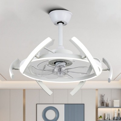 Bella Depot 24" Modern LED Ceiling Fan with Dimmable Light, 6-Speed Reversible with Remote and APP Control