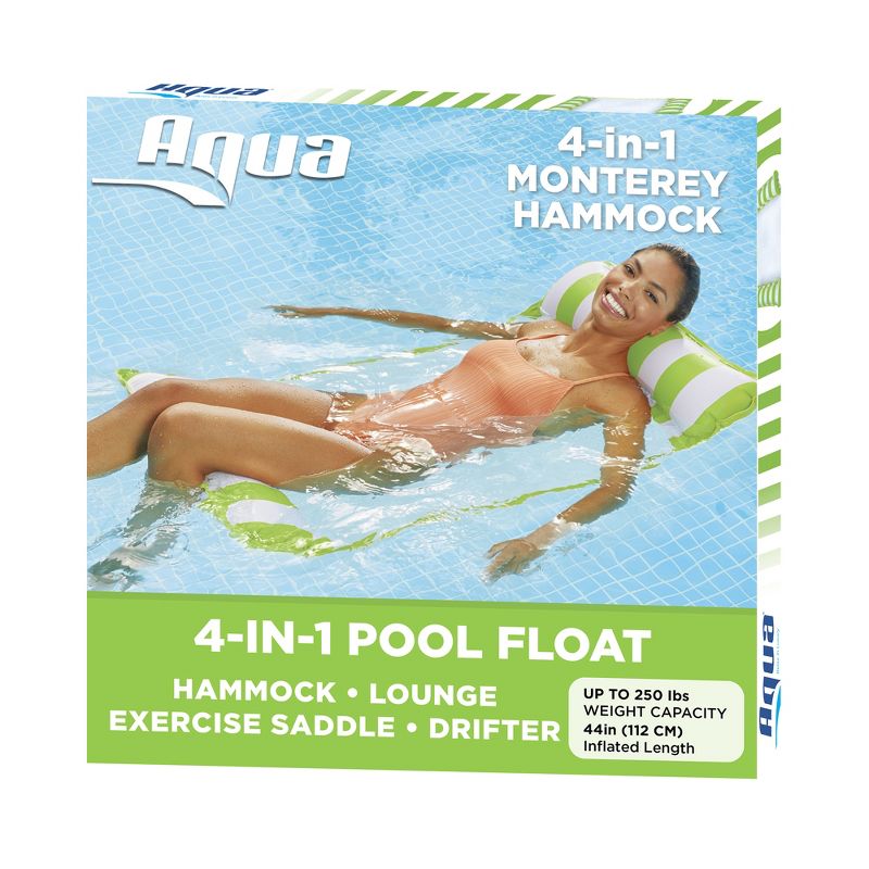 Aqua Leisure Monterey Water Inflatable 4-in-1 Pool Hammock Lounger, 5 of 6