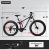 INFURNIC Bicycles 26 Inch Full Suspension Mountain Bike with Shimano 21 Speeds and Fat Tires for Men, Black, 78"*27"*41.5" - 2 of 4