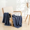 Itopfox Soft Cozy Cable Knit Throw Blanket for Couch and Bed, Lightweight Warm Decorative Farmhouse Style in Dusty Blue - 2 of 4