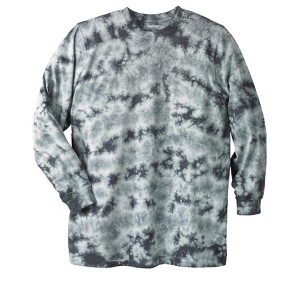 KingSize Men's Big & Tall Shrink-Less Lightweight Longer-Length Long-Sleeve Crewneck Pocket Tee - 1 of 4