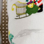 watercolor santa & friends holiday scene
