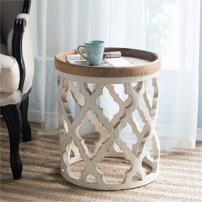 Crete Rustic Round Wooden Coffee Table, Decor Side Table, Consle table for Living Room, Indoor Furniture - The Pop Home