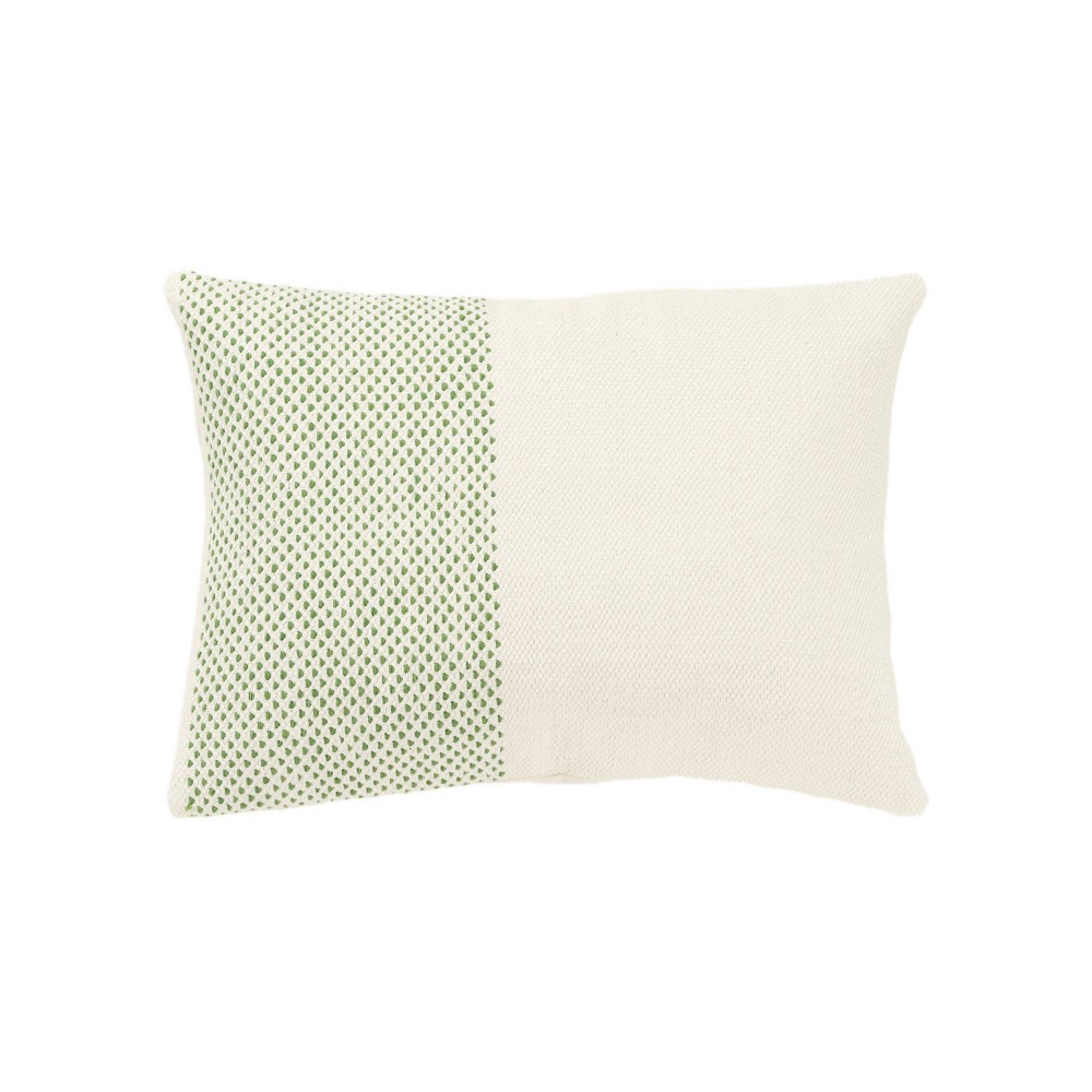 Photos - Pillowcase 14"x20" Oversize Color Block Striped Lumbar Throw Pillow Cover Green - Riz