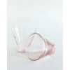 Slickblue Set of 2 Handmade Hammered Glass Cups – 13.5oz, Colored Glass, Blush/Clear/Smoke - 2 of 4
