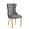 NicBex High-End Velvet Upholstered Tufted Dining Chairs Set of 2 with Mirrored Steel Legs,Modern Accent Chairs for Dining Room,Office - 4 of 4