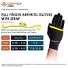 Copper Joe Full Finger Arthritis Gloves Adjustable Strap Copper Infused Arthritis Hand Compression Gloves Typing Carpal Tunnel Rheumatoid Tendonitis - image 2 of 4