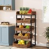 Tribesigns 5-Tier Wood Utility Storage Rack, Fruit Snack Basket Stand - image 2 of 4