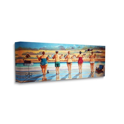 Beach Friends Coastal Summer Fun Landscape Canvas Art, 13 x 30