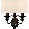 Kathy Ireland Mulholland Traditional Table Lamp 37" Tall Bronze Golden Marbleized with Dimmer White Bell Shade for Bedroom Living Room Bedside Office - 3 of 4