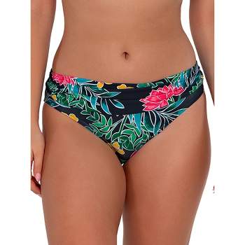 Sunsets Women's Printed Fold-over High-waist Bikini Bottom - 33p : Target