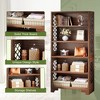 Kumasinova Farmhouse Bookshelf Corner Freestanding 6-Tier Bookcase Display for Living Room,Bedroom,Office,Brown - 4 of 4