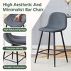 NicBex Set of 2 Bar Stools for Kitchen Island,Integrated Design Counter Bar Stools with Back and Metal Legs,Bar Chairs for Dining Rooms,Kitchens - 4 of 4