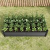 Rectangle Metal Raised Bed Garden,Metal Plant Pots Outdoor with Open Bottom Design,Garden Planter Boxes for Flowers,Vegetables-Coolbibila - 2 of 4