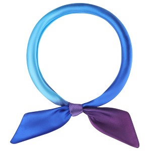 INSPIRE CHIC Women's Contrast Color Square Gradient Colorful Satin Silky Neck Scarves 1Pc - 1 of 4