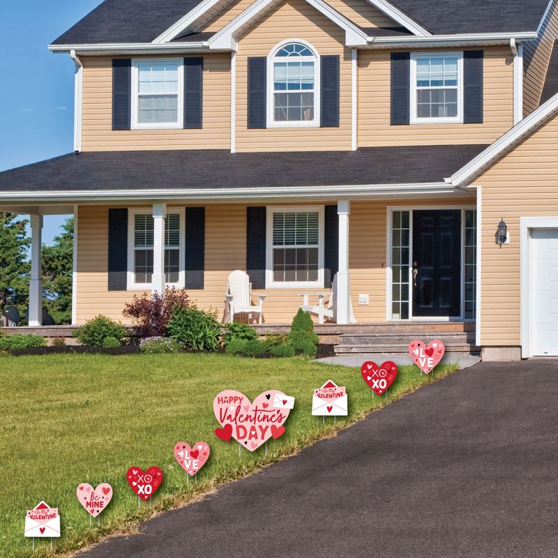Big Dot of Happiness Happy Valentine's Day - Yard Sign and Outdoor Lawn Decorations - Valentine Hearts Party Yard Signs - Set of 8, 2 of 8