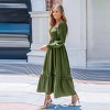 Women's Smocked Square Neck Long Puff Sleeve Maxi Dress - Cupshe - image 2 of 4