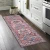 Vintage Boho Living Room Rug - Large Washable Low Pile Non-Slip Carpet for Nursery, Apartment, Office, Stain Resistant & Non-Shedding - 3 of 4