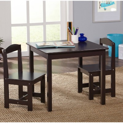 3pc Madeline Kids' Table and Chair Set Espresso - Buylateral