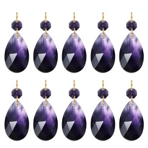 Unique Bargains Crystal Pendants Teardrop Beads for DIY Lamp Arts Crafts Decoration 10 Pcs - 1 of 4