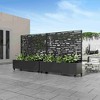 Lirago Metal Planter Box privacy screen Garden Bed with Trellis and Wheels - Black- 4 ft. H x 4 ft. W - 2 of 4