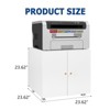 Metal Printer Stand with Storage, Mobile File Cabinet, Rolling Printer Table for Letter/Legal/A4 Size Files, Printer Stand on Wheels - 3 of 4