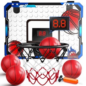 Skirfy Indoor Basketball Hoop for Kids, Mini Basketball Hoop with Electronic Scoreboard and Sounds - 1 of 4