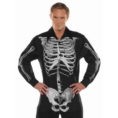 Underwraps Skeleton Bones Adult Costume Dress Shirt | Standard : Target