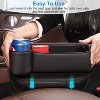 iMountek"2-Pack Car Seat Gap Filler Organizer Leather Cup Holder for Keys, Phones, Drinks, & Accessories"Black - 4 of 4