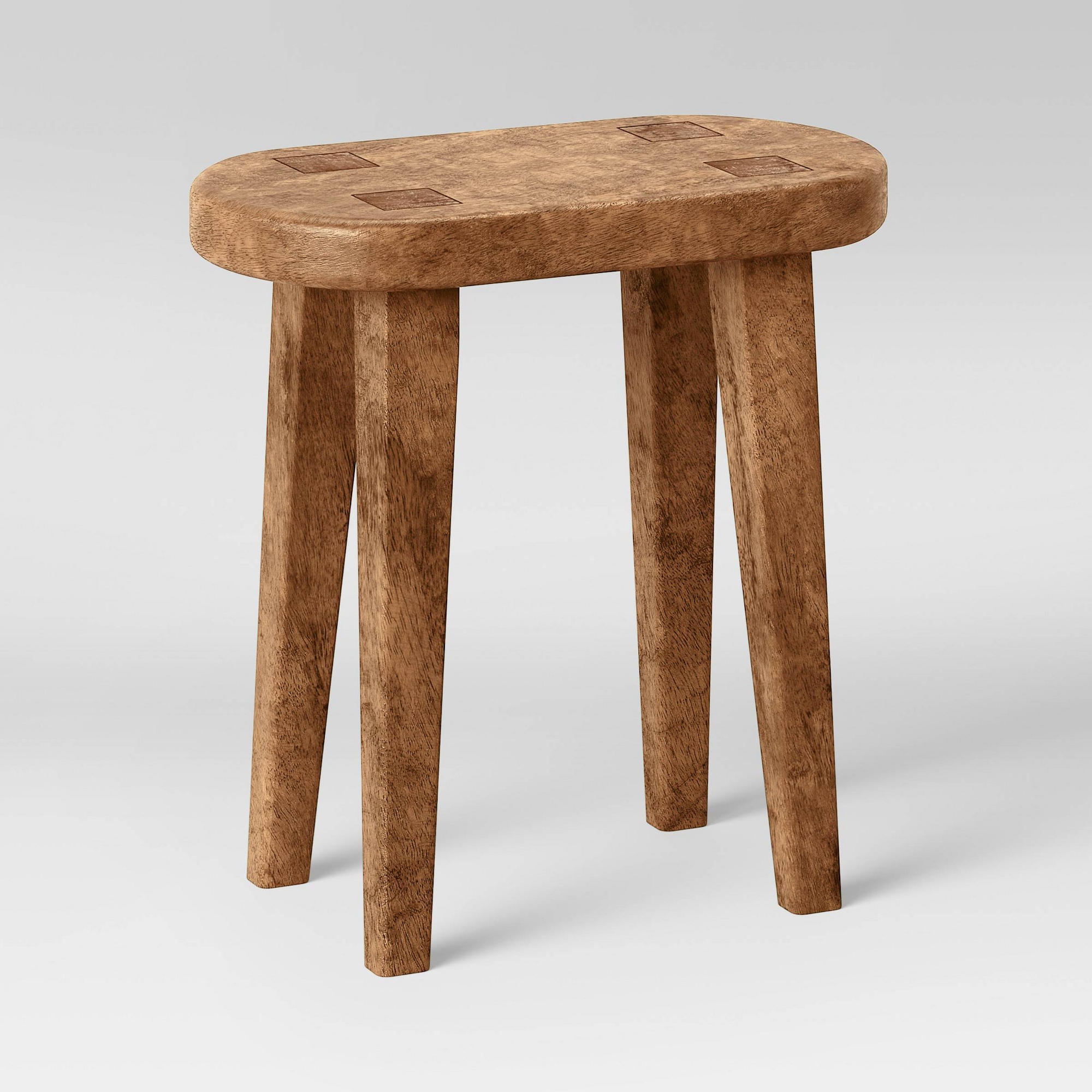 Woodland Tall Carved Wood Side Table Brown - Threshold™