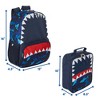 RALME 16 Inch Shark Backpack with Lunch Box Set for Boys or Girls, Value Bundle, Blue - image 2 of 4