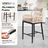 VINGLI Outdoor Bar Stools Set of 2, Rattan Patio Bar Stools with Backrest, Aluminum Frame Garden Balcony Pool Bar Chairs - 4 of 4