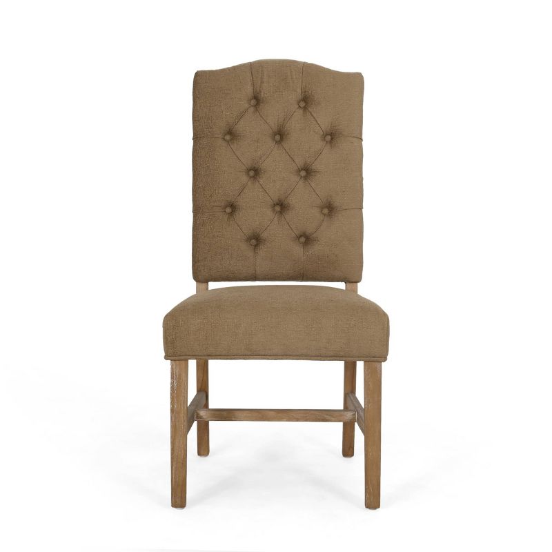 2pk Hyvonen Contemporary Fabric Tufted Dining Chairs - Christopher Knight Home, 4 of 13