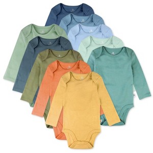 Honest Baby 10-Pack Organic Cotton Long Sleeve Bodysuits - 1 of 4
