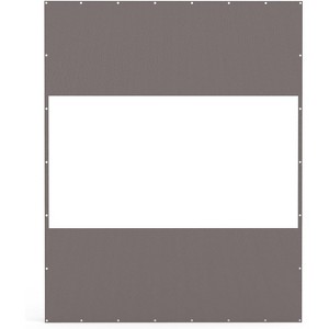 DOMETOUR Heavy Duty Outdoor Clear Waterproof PVC Curtain, Weather Resistant & Tearproof for Patios, Gazebos, Pergolas, 10'H x 8'W, Gray - 1 of 4