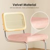 Bencmate Dining Chairs, Counter Height Bar Stools Set of 2, Upholstered Velvet Barstools, 30 inch, Pink, 17.7"*18.9"*42.5" - 4 of 4