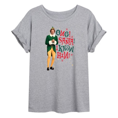 Women's - ELF - Christmas Omg I Know Him Oversized Graphic T-Shirt - image 1 of 4