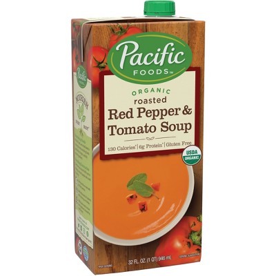 Photo 1 of 2 Pack- Pacific Foods Soup, Organic, Roasted Red Pepper & Tomato - 32 fl oz