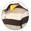Gioberti Men's Slim Fit Wide Striped Polo Shirt With Pocket - Contrasting Collar Short Sleeve Yarn Dye - 4 of 4