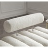CAVINAS 53.2" Modern End of Bed Sofa Fabric Upholstered 2 Seater Sofa Couch Fuzzy Sofa Stool with Gold Metal Legs for Living Room - 3 of 4