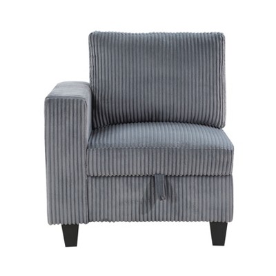 NicBex Corduroy Accent Chair with 1 Arm,Upholstered Living Room Chairs with Hidden Storage,Modern Armchair,Accent Chairs for Living Room