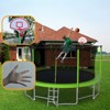 VisioGear Trampolines, Trampoline with Safety Enclosure Net, Trampoline with Basketball Hoop, Green, 179.02"*179.02"*107.87" - 4 of 4