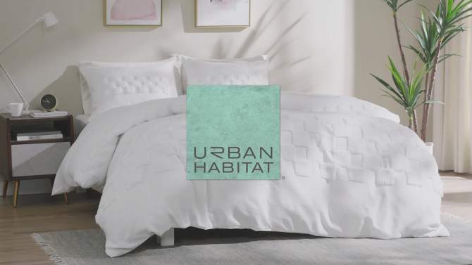 Urban Habitat 3pc Atlas Duvet Cover Bedding Set White, 2 of 12, play video