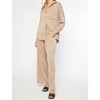 Women's Textured Wide Leg Pant - entro - 4 of 4